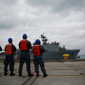 Ship with sailors rescued at sea reaches US base in Okinawa